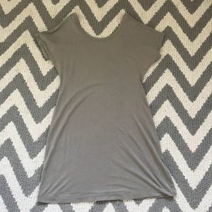 Grey scoop back T-shirt dress